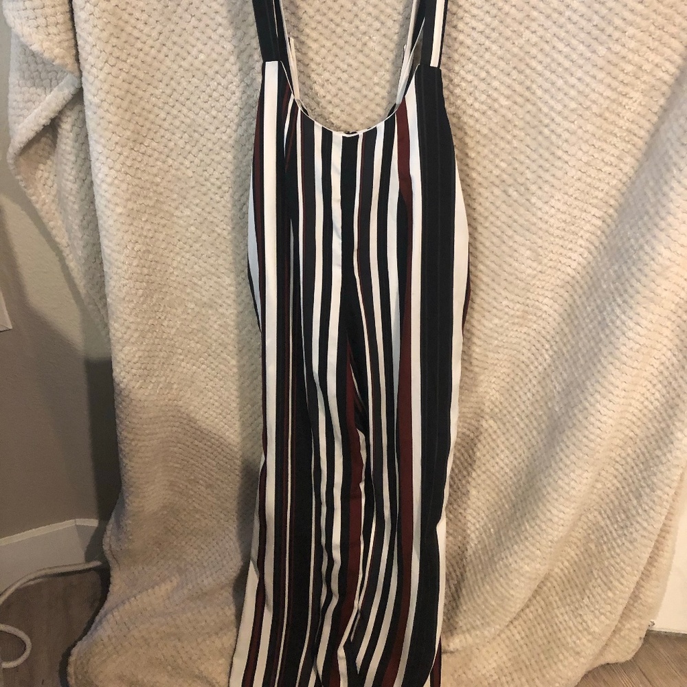 Striped Overalls